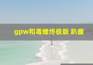 gpw和毒蝰终极版 趴握